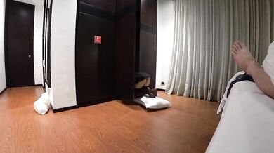 Nasty hotel maid's tight ass crushed by big dick in closet