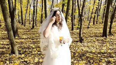 Bride gets her tight anal fucked on her cheating wedding day