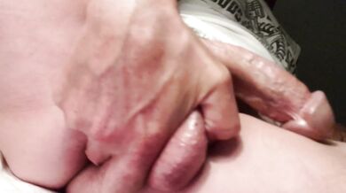 Aussie bloke bumps before bed with his big cut cock jizzing in balls deep